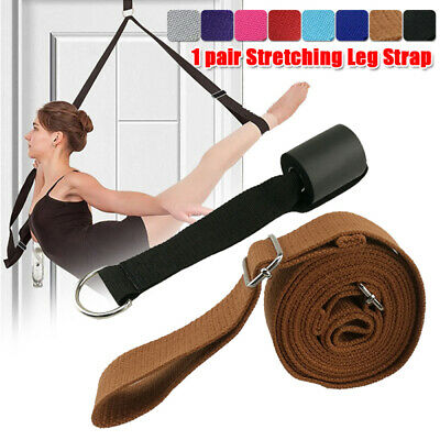 Leg Stretcher Strap, Door Stretch Strap for Flexibility, Adjustable Strap  with Door Anchor to Improve Leg Stretching - Door Flexibility Trainer Band  with Carrying Pouch for Dance, Cheer, Ballet Black, Exercise 